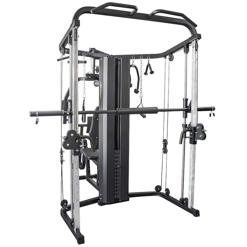 IronMan Deluxe Home Multi Gym with Smith Machine and Cables - 65kg Weight Stack