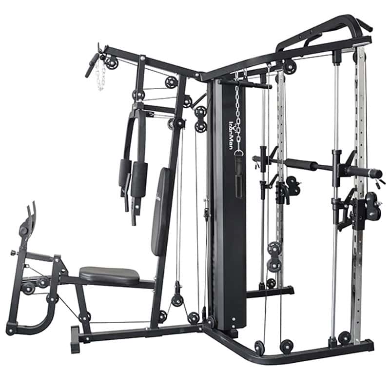IronMan Deluxe Home Multi Gym with Smith Machine and Cables - 65kg Weight Stack