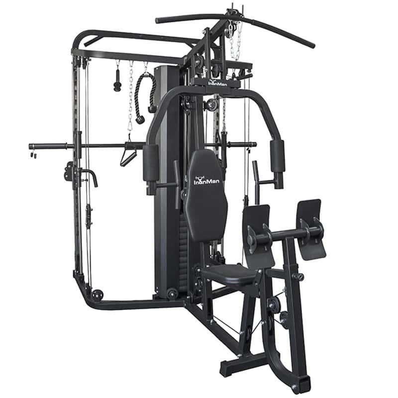 IronMan Deluxe Home Multi Gym with Smith Machine and Cables - 65kg Weight Stack