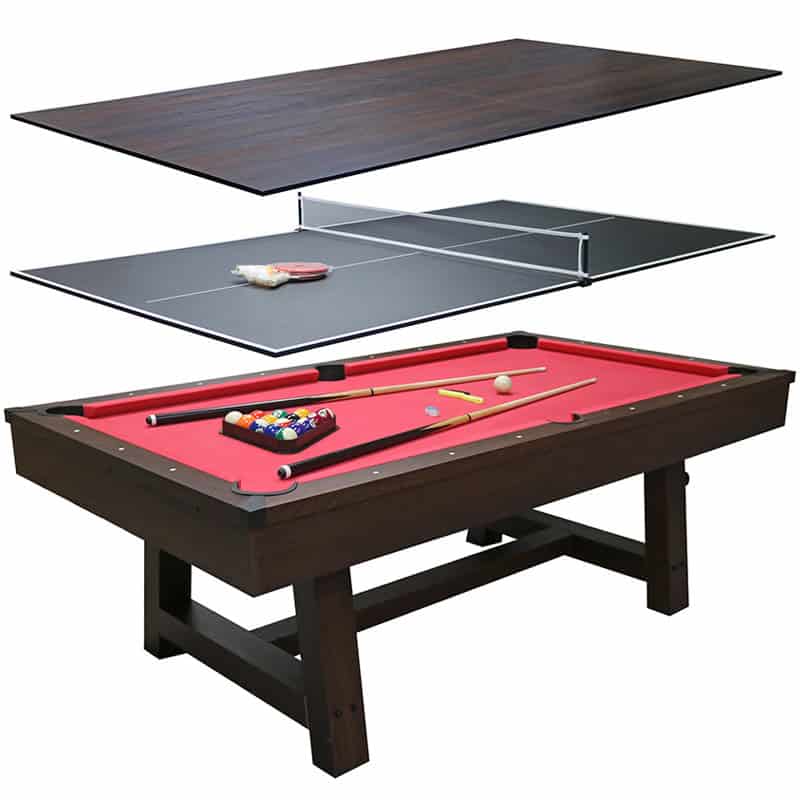 Deluxe 7ft Pool Table with Dinning Top and Table Tennis