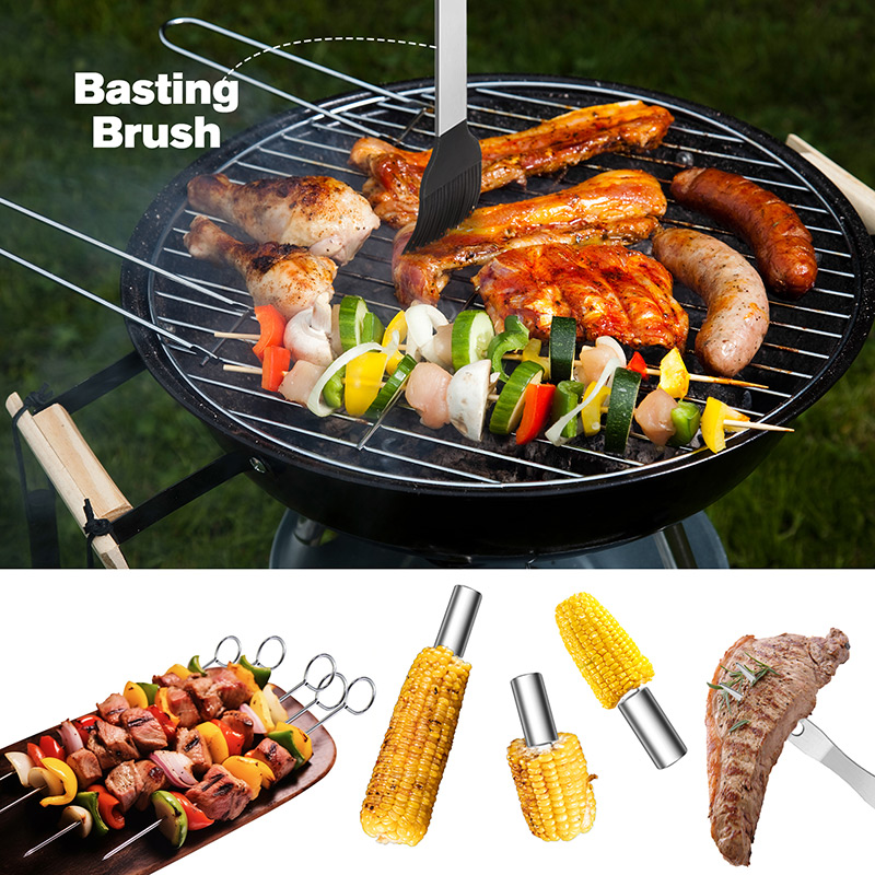 Embermann Prestige 6 Burner Gas Barbecue with Side Burner, Free Heavy-Duty Cover & Deluxe BBQ Tool Set