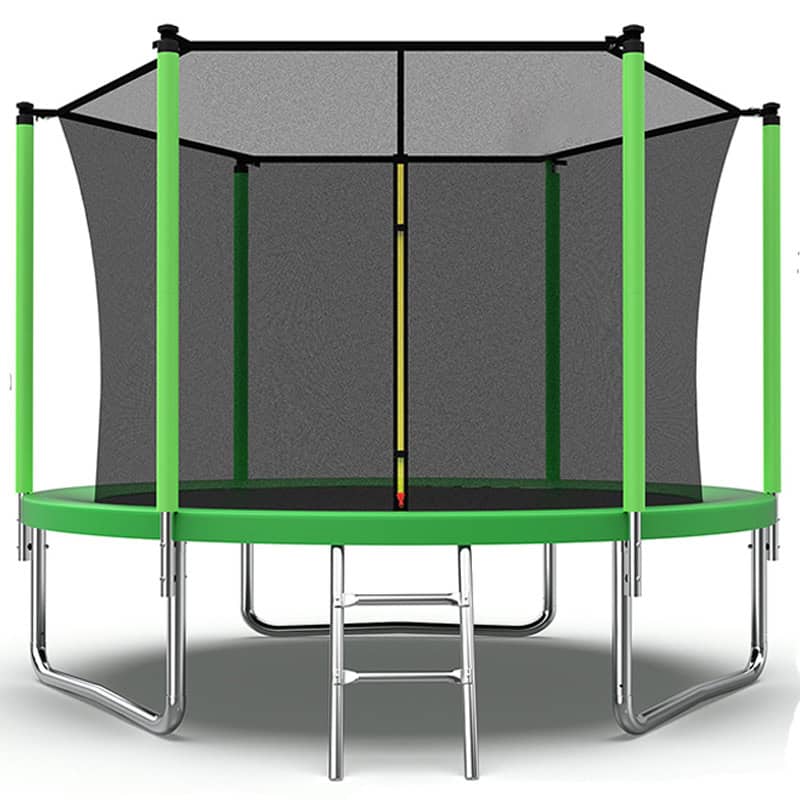 Velocity 8ft Trampoline with Safety Enclosure and Ladder - Image 14