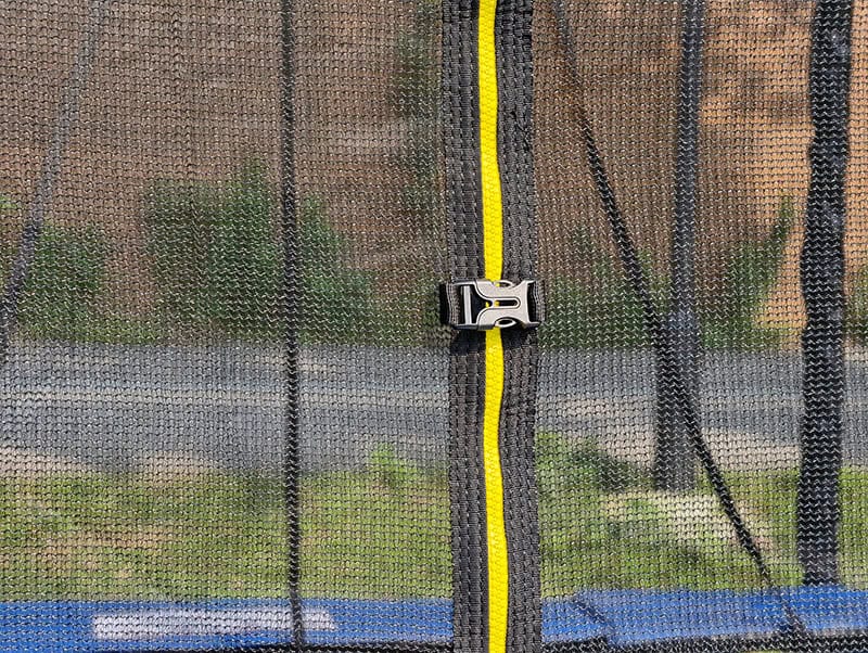 8x12ft Rectangular Trampoline with Safety Enclosure Blue FREE Ladder & Basketball Game