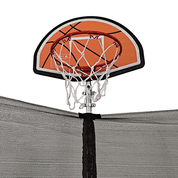 14ft Trampoline with Enclosure and Basketball Hoop