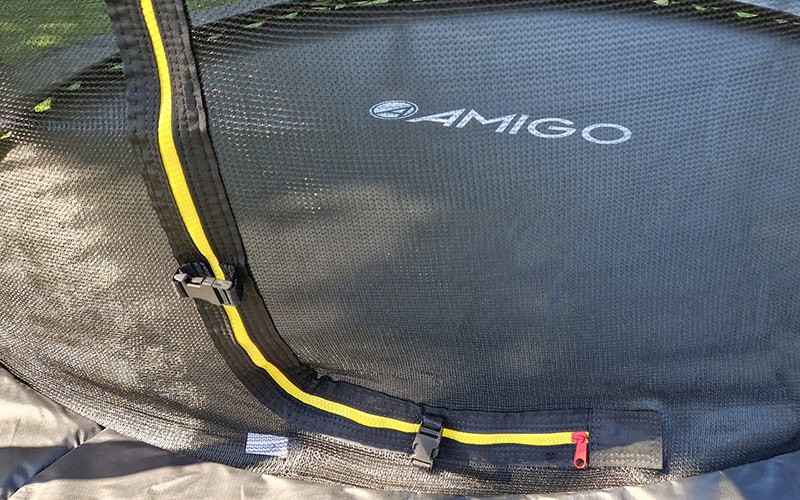 Amigo 8ft Powder Coated Trampoline with Enclosure Free Shoe Tidy & Ladder