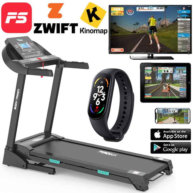 BodyTrain 7001 Motorised Folding Bluetooth Treadmill - Image 2