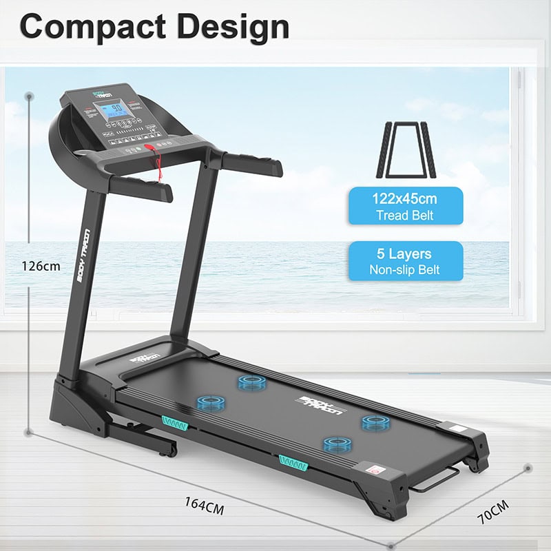 BodyTrain 7001 Motorised Folding Bluetooth Treadmill