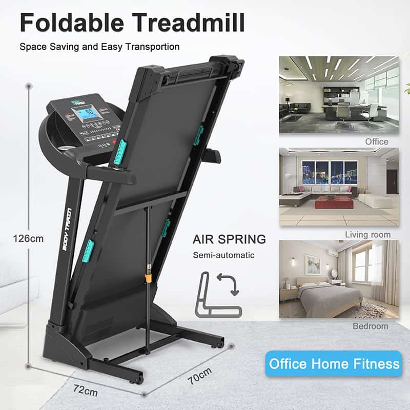 BodyTrain 7001 Motorised Folding Bluetooth Treadmill