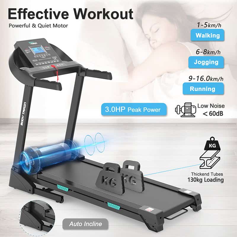 BodyTrain 7001 Motorised Folding Bluetooth Treadmill
