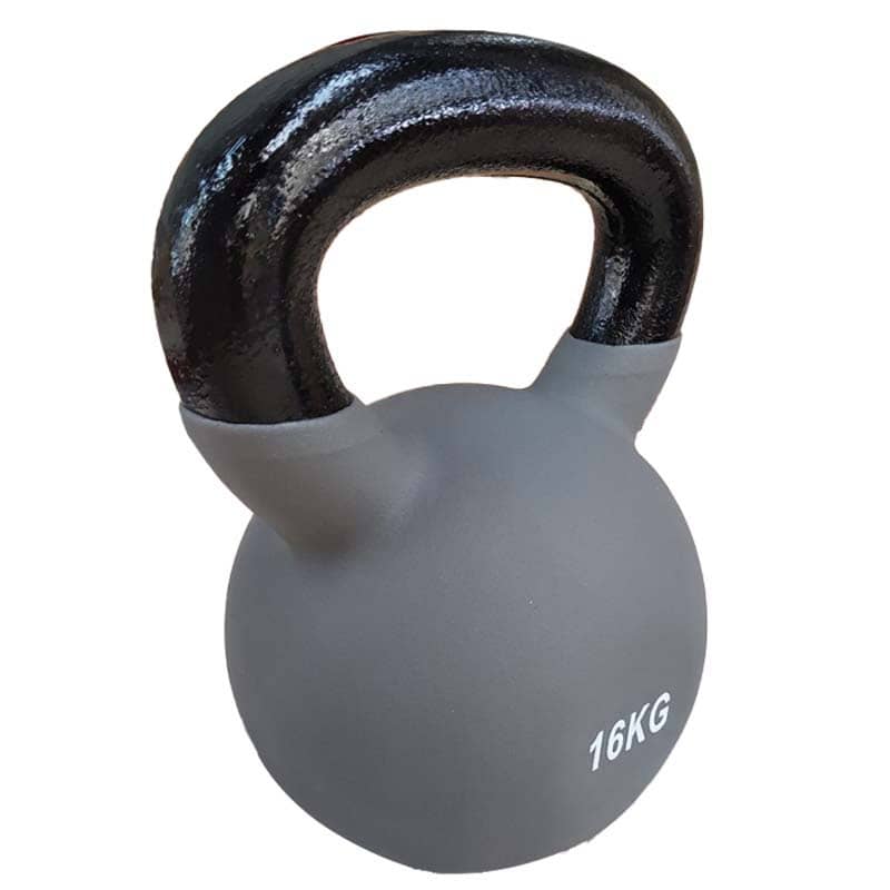 IronMan 4-24kg Kettlebell Set & Three-Tier Kettlebell Storage Rack | Eight Neoprene Coated Kettlebells