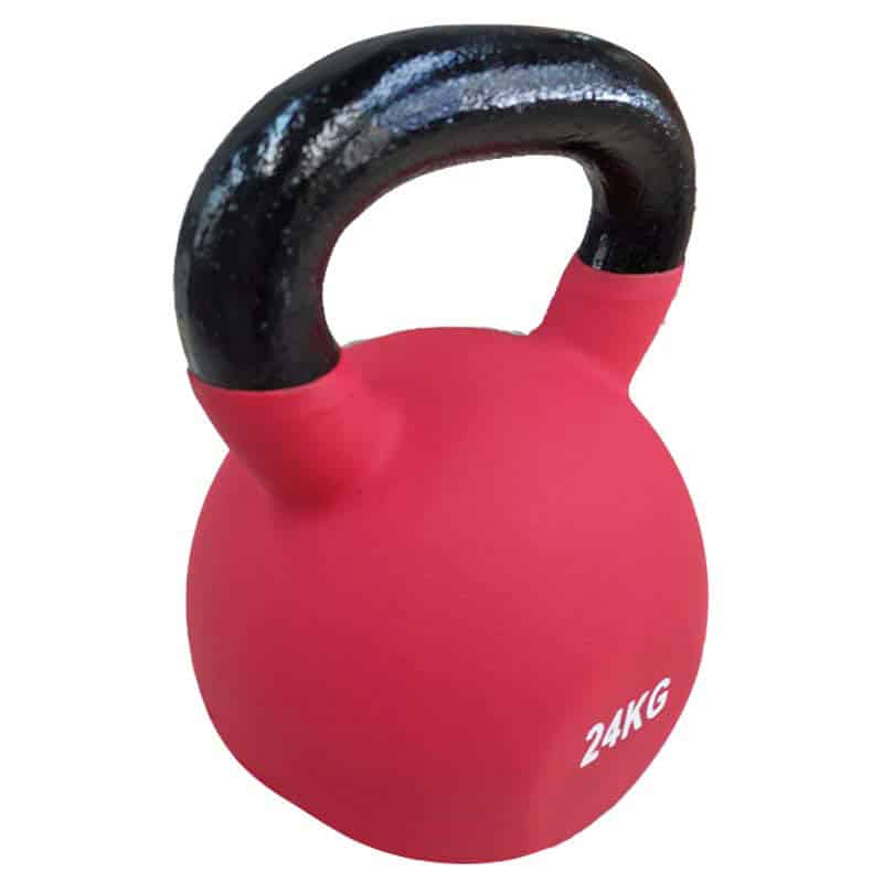 IronMan 4-24kg Kettlebell Set & Three-Tier Kettlebell Storage Rack | Eight Neoprene Coated Kettlebells