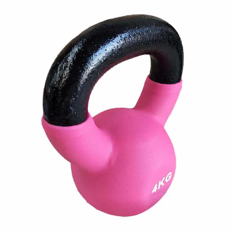 IronMan 4-24kg Kettlebell Set & Three-Tier Kettlebell Storage Rack | Eight Neoprene Coated Kettlebells