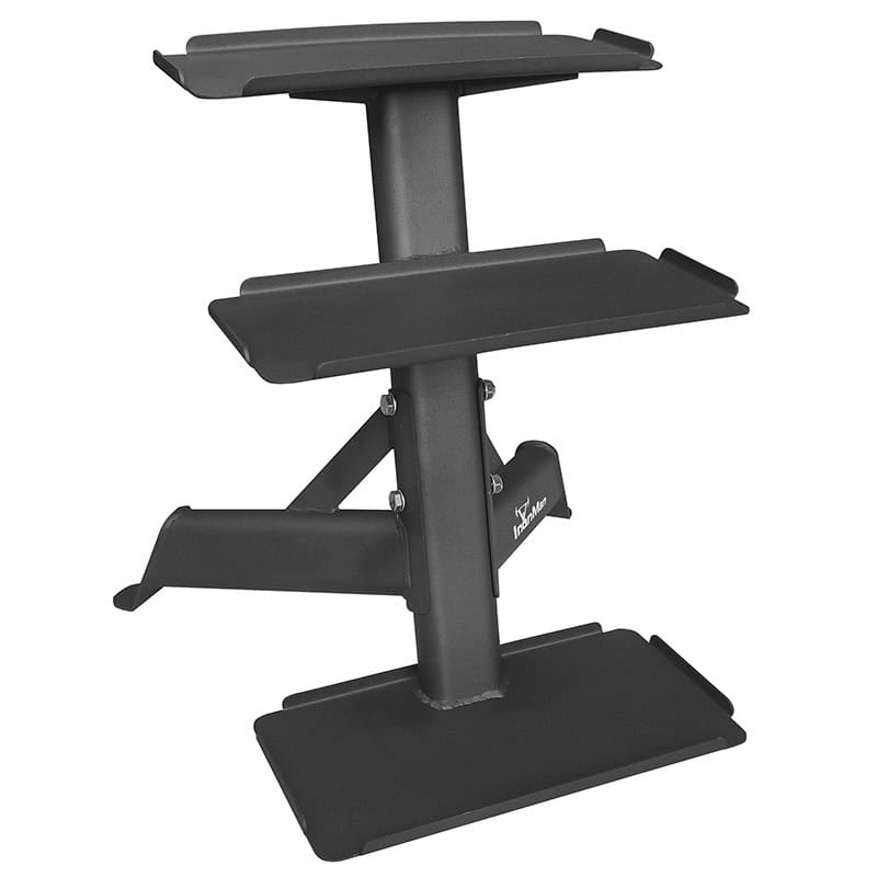 IronMan 4-16kg Kettlebell Set & Three-Tier Kettlebell Storage Rack | Eight Neoprene Coated Kettlebells