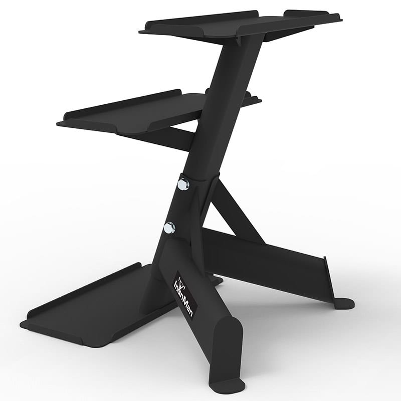 IronMan 4-16kg Kettlebell Set & Three-Tier Kettlebell Storage Rack | Eight Neoprene Coated Kettlebells