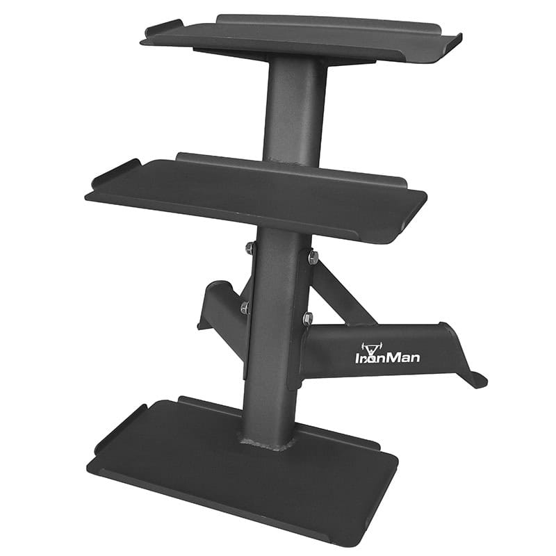 IronMan 4-24kg Kettlebell Set & Three-Tier Kettlebell Storage Rack | Eight Neoprene Coated Kettlebells