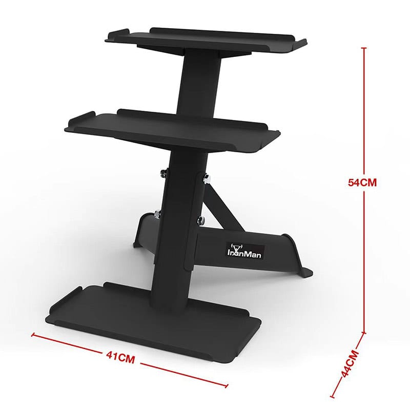 IronMan 4-24kg Kettlebell Set & Three-Tier Kettlebell Storage Rack | Eight Neoprene Coated Kettlebells