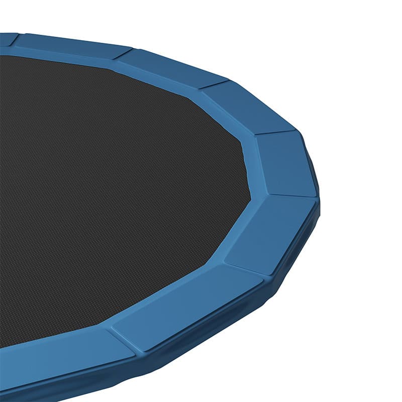 12ft Trampoline with Safety Enclosure Free Ladder Floor Mat & Socks – Black / Blue