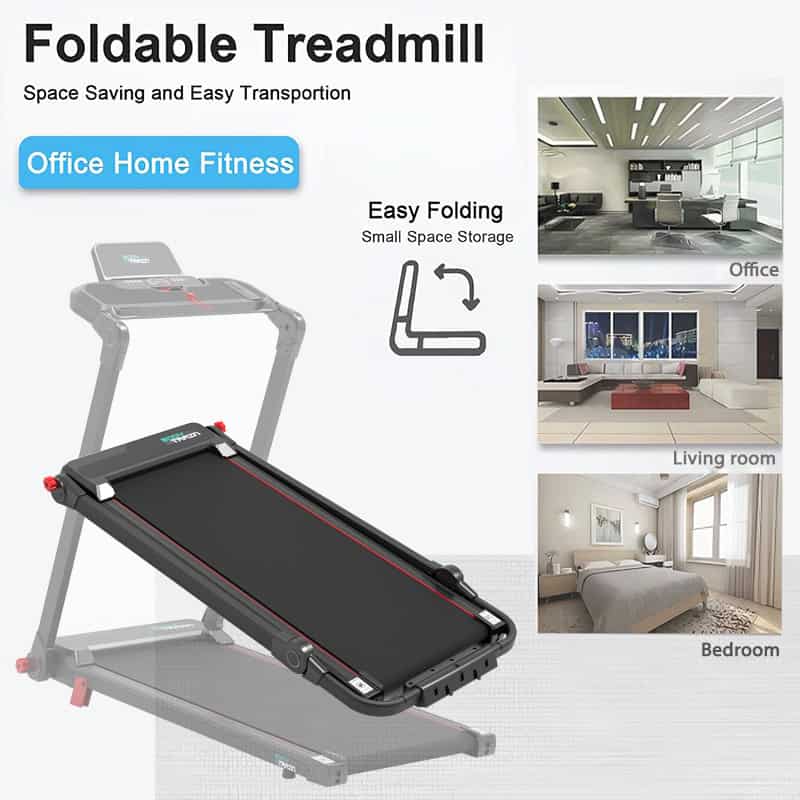BodyTrain T-120 Motorised Folding Bluetooth Treadmill
