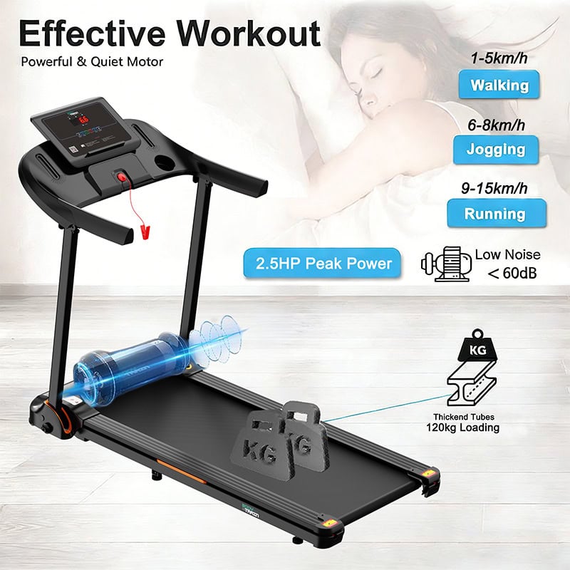 BodyTrain T150 Motorised Folding Bluetooth Treadmill