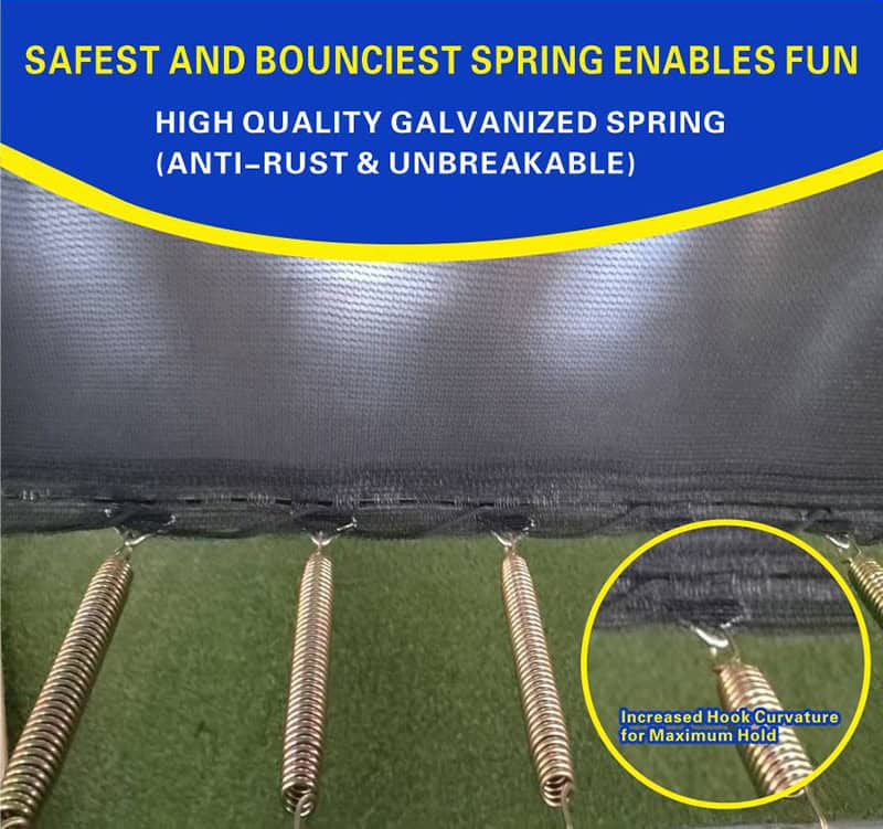 5x7ft Rectangular Trampoline with Safety Enclosure Grey - Free Ladder Shoe Tidy Anchor Kit Basketball