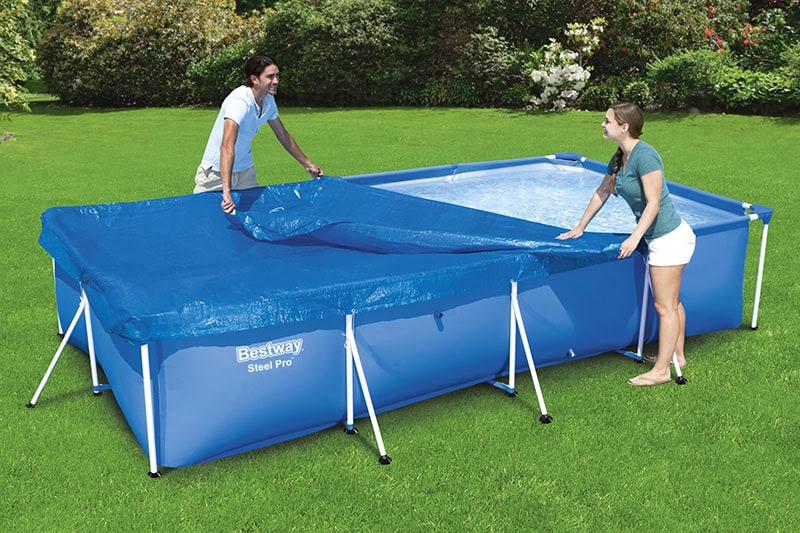 Bestway 13ft 1" x 6ft 11" (4.00m x 2.11m) Rectangle Pool Cover