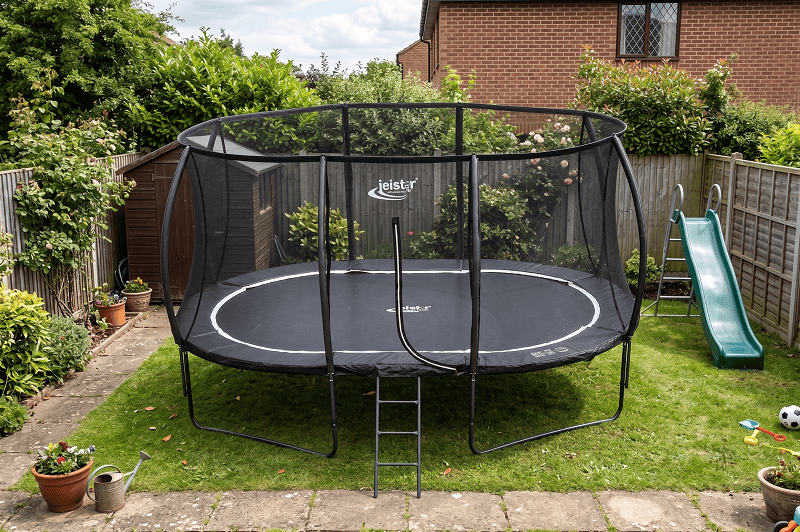 Big Air Vortex 10x15ft Oval Trampoline With Safety Enclosure Free Ladder Cover & Anchor Kit