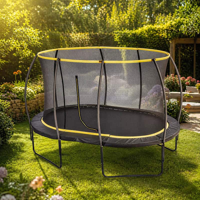 Big Air Orbit 9x13ft Oval Trampoline With Safety Enclosure Free Ladder Cover & Anchor Kit - Image 5