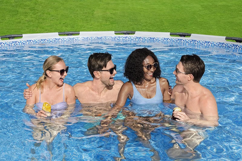 Bestway 15ft x 42inch Steel Pro Max™ Above Ground Swimming Pool With Filter Ladder & Cover