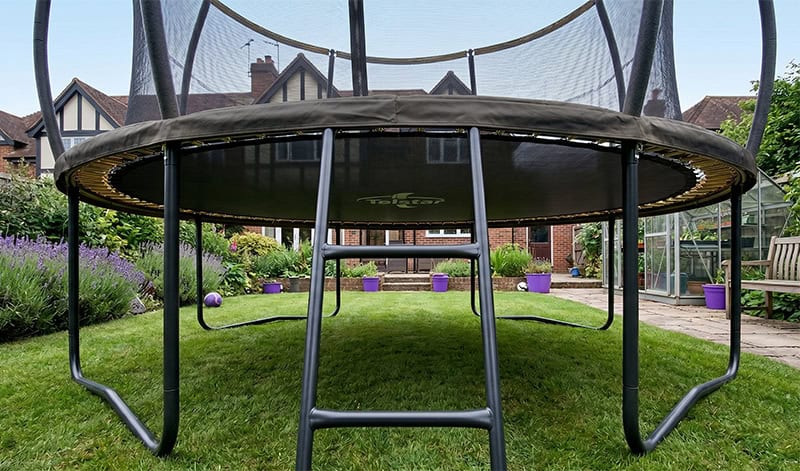 Orbit 12ft Powder Coated Trampoline with Safety Enclosure Free Ladder Cover & Anchor Kit