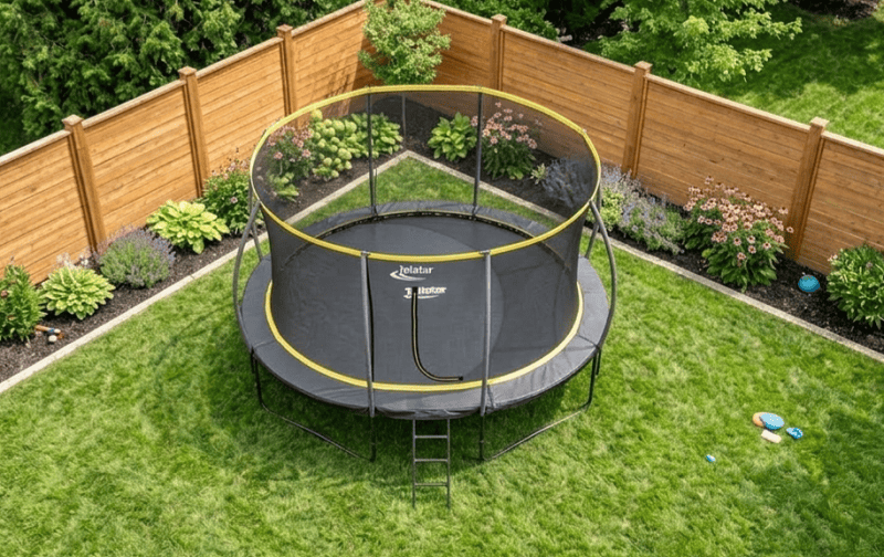 Big Air Orbit 9x13ft Oval Trampoline With Safety Enclosure Free Ladder Cover & Anchor Kit - Image 11