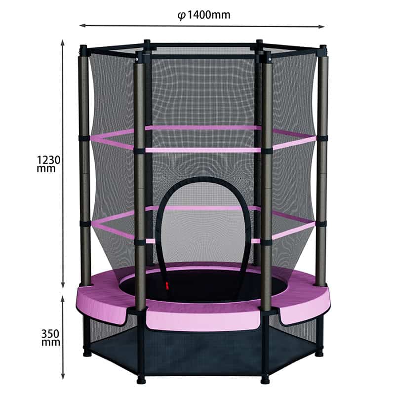 55" Kids Trampoline with Safety Net Blue – Indoor & Outdoor Use Mini Trampoline for Children