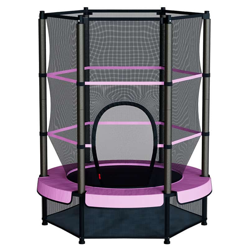 55" Kids Trampoline with Safety Net Blue – Indoor & Outdoor Use Mini Trampoline for Children