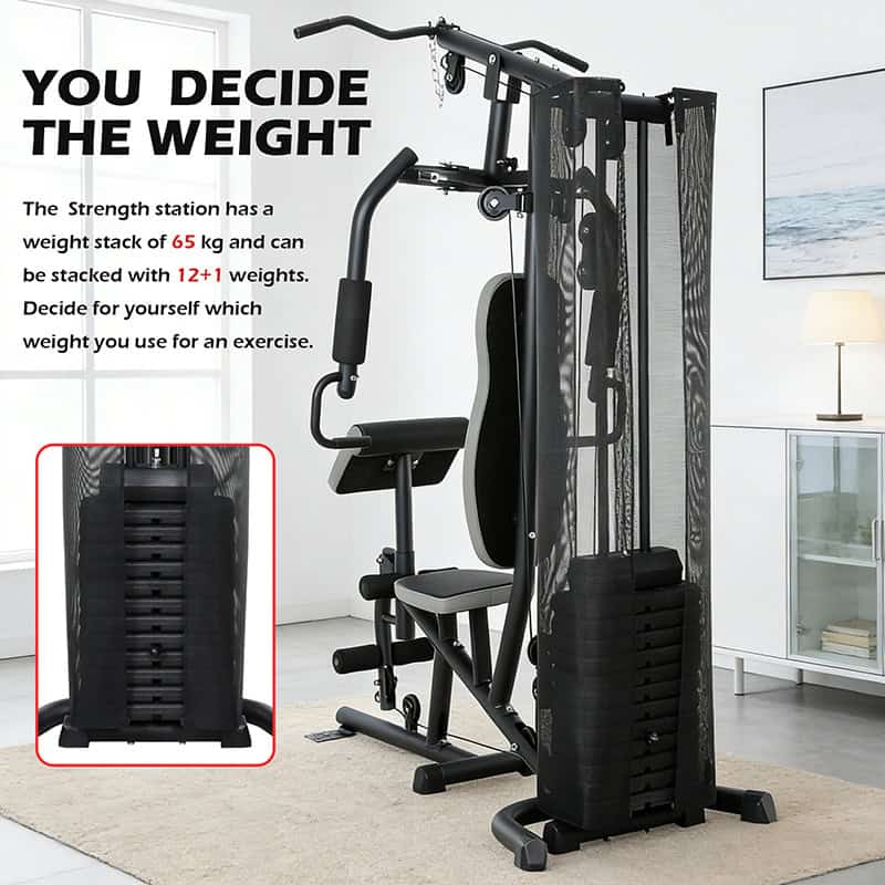 BodyTrain ES-422 Single Station Home Multi Gym 65kg Weight Stack