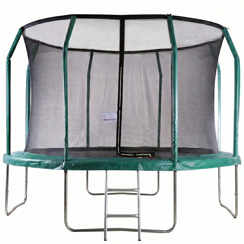 Big Air Extreme 12ft Trampoline with Safety Enclosure - Free Ladder & Anchor Kit - Green