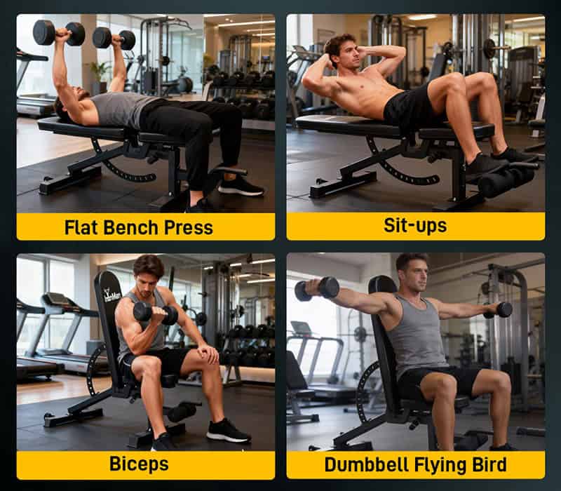 Ironman Professional Weight Training Bench & 24kg Adjustable Dumbbell Pair Set