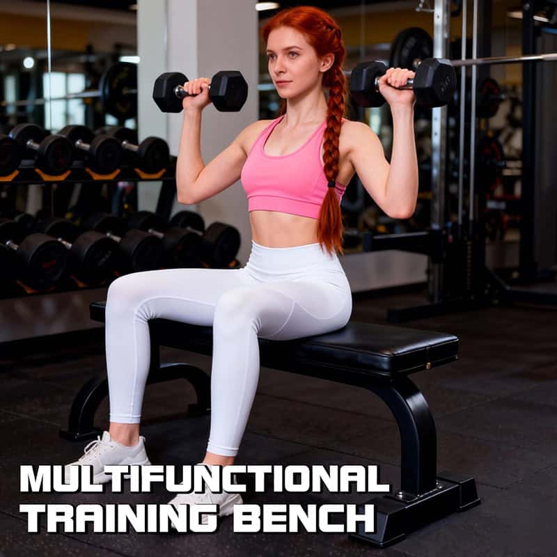IronMan Flat Weight Training Bench & 32kg Dumbbell Set