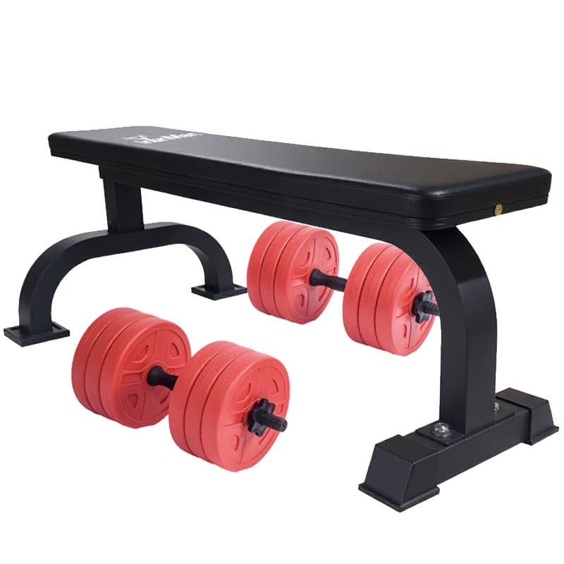 IronMan Flat Weight Training Bench & 32kg Dumbbell Set