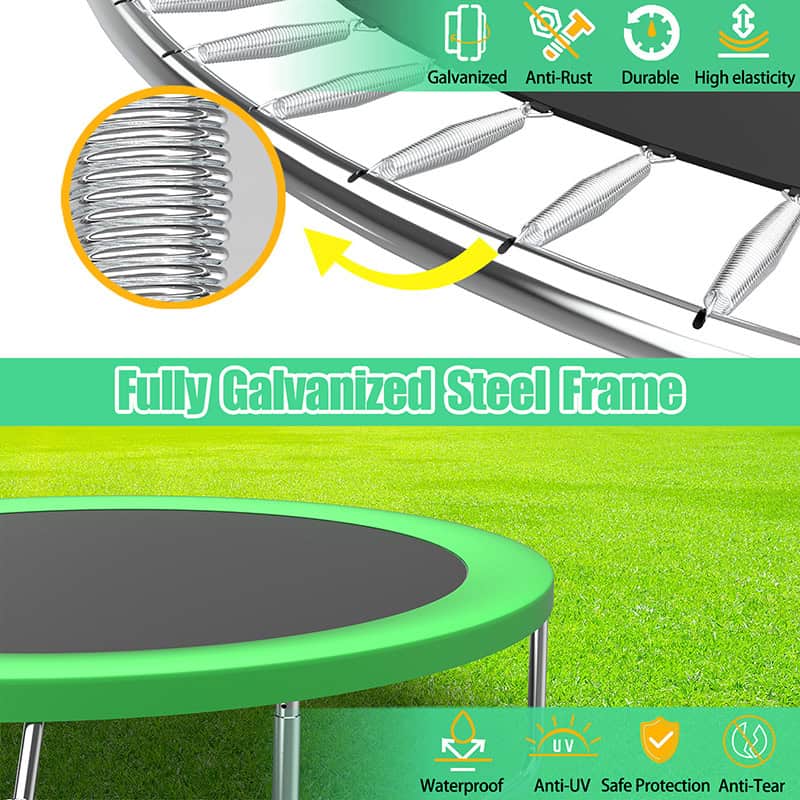 10ft Trampoline + Safety Enclosure Free Ladder & Shoe Tidy