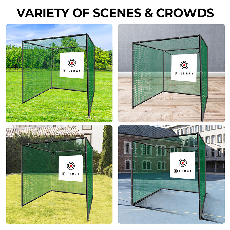 Hillman 2.5m Powder Coated Golf Practice Cage & Net with Target - Image 6