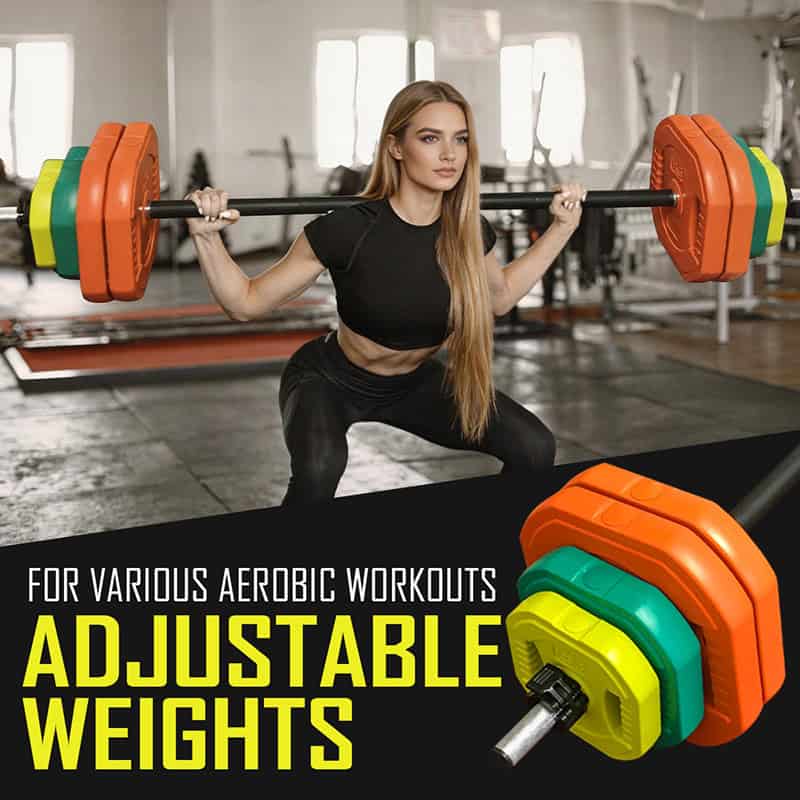 IronMan Flat Weight Training Bench & 30kg Pump Barbell Set - Image 3